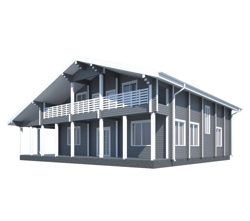 «Липецк» — проект двухэтажного дома из бруса