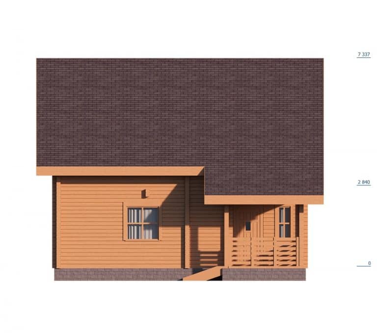 «Киржач» — проект двухэтажного дачного дома бруса