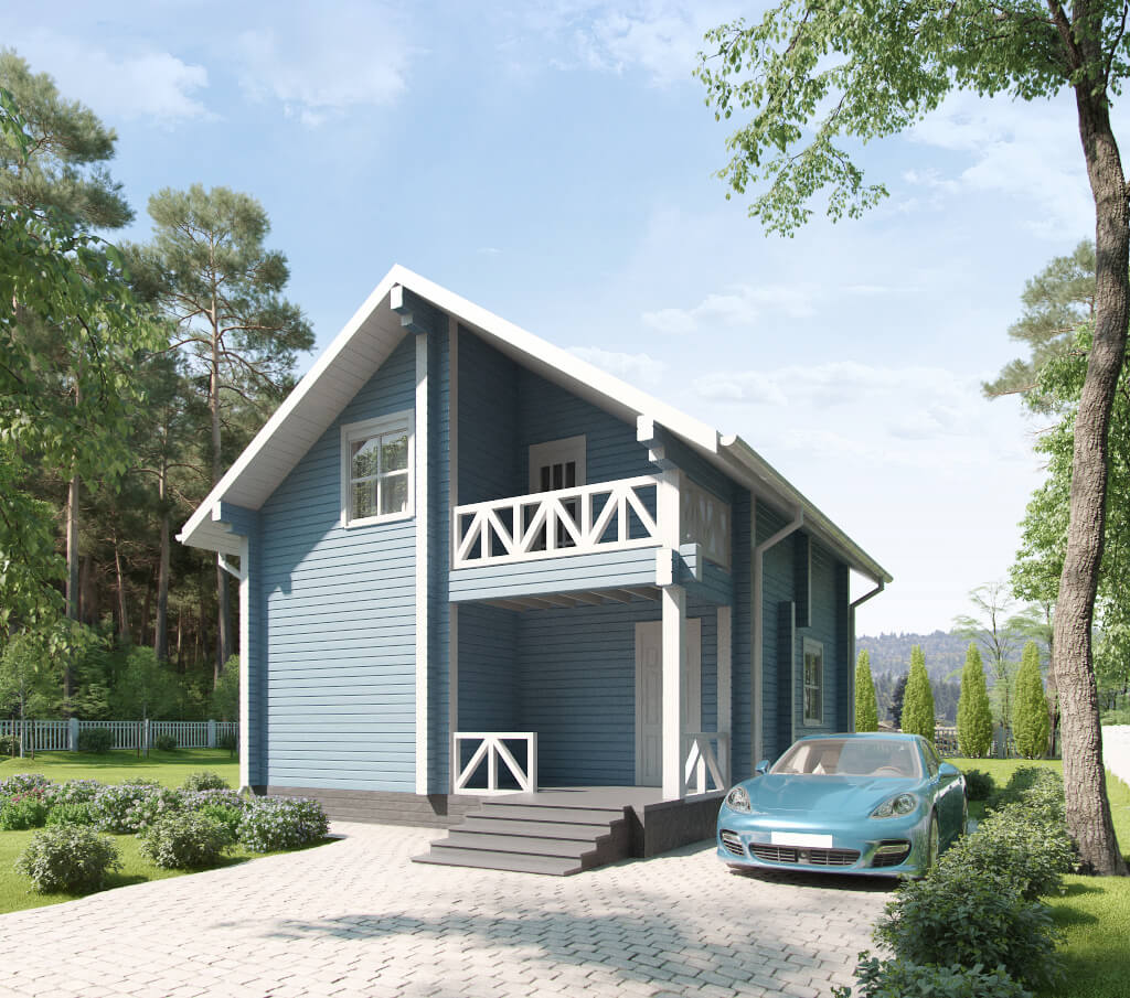 «Верея» — проект двухэтажного дома из бруса