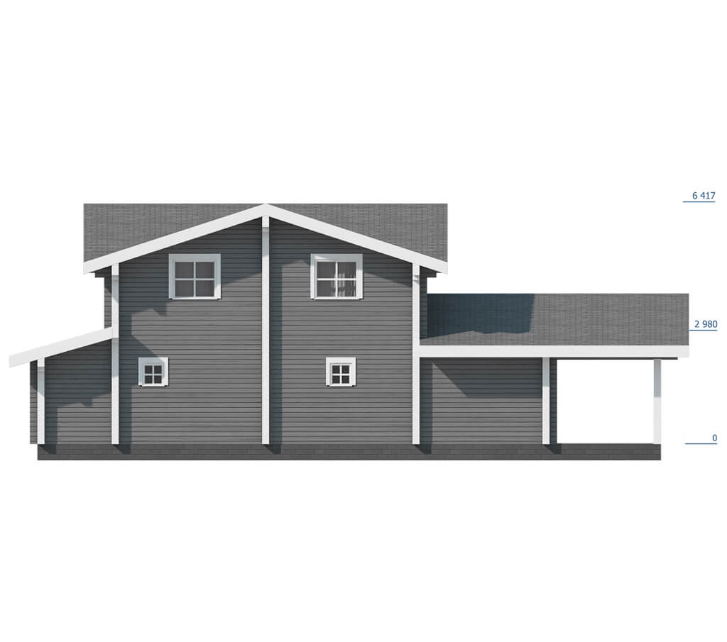 «Жуков» — проект двухэтажного дома из бруса