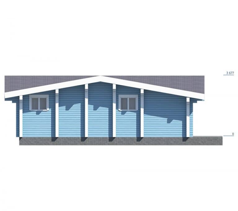 «Истра» — проект одноэтажного дома-бани из бруса
