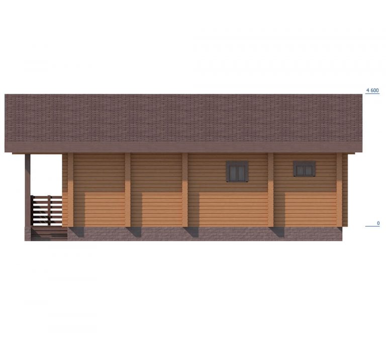 «Дубна» — проект одноэтажного дома-бани из бруса