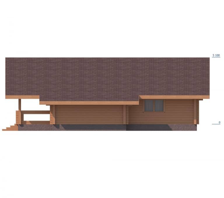 «Клин» — проект одноэтажного дома из профилированного бруса