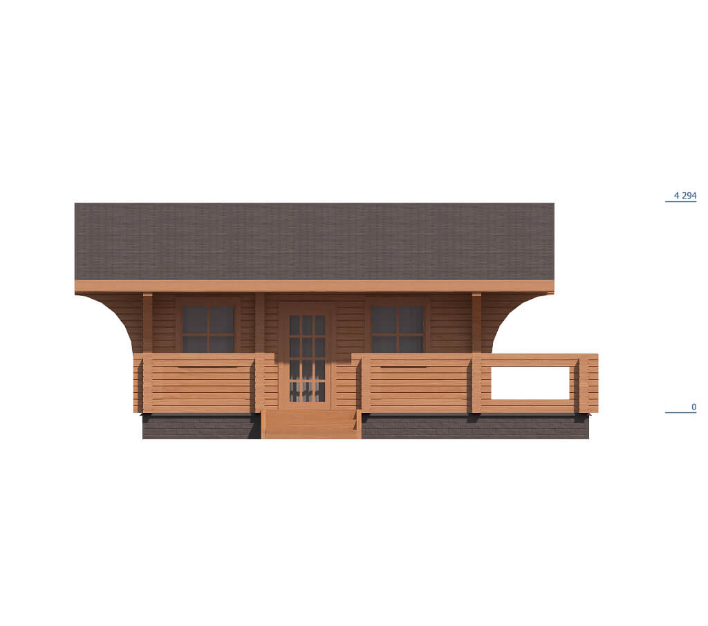 «Звенигород» — проект одноэтажного дома из бруса