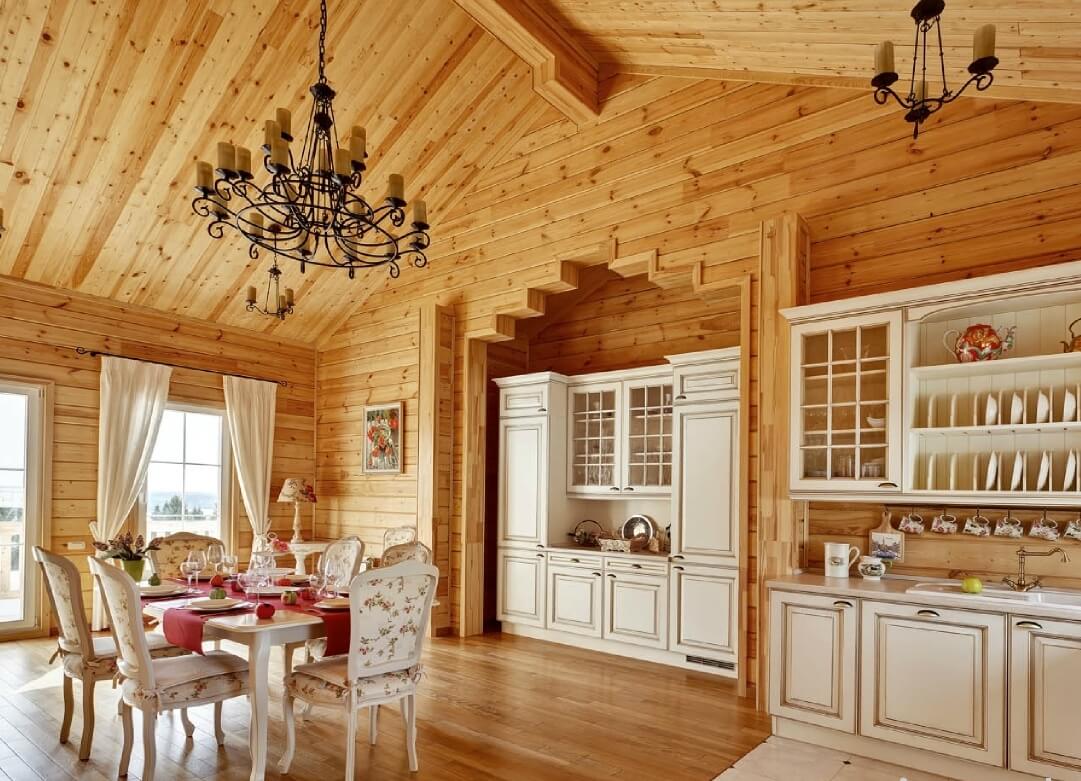 Дизайн в деревянном доме из бруса: фото и примеры