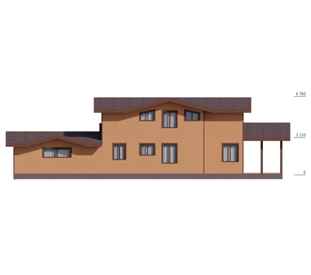 «Одинцово» — проект двухэтажного дома с гаражом из каркаса
