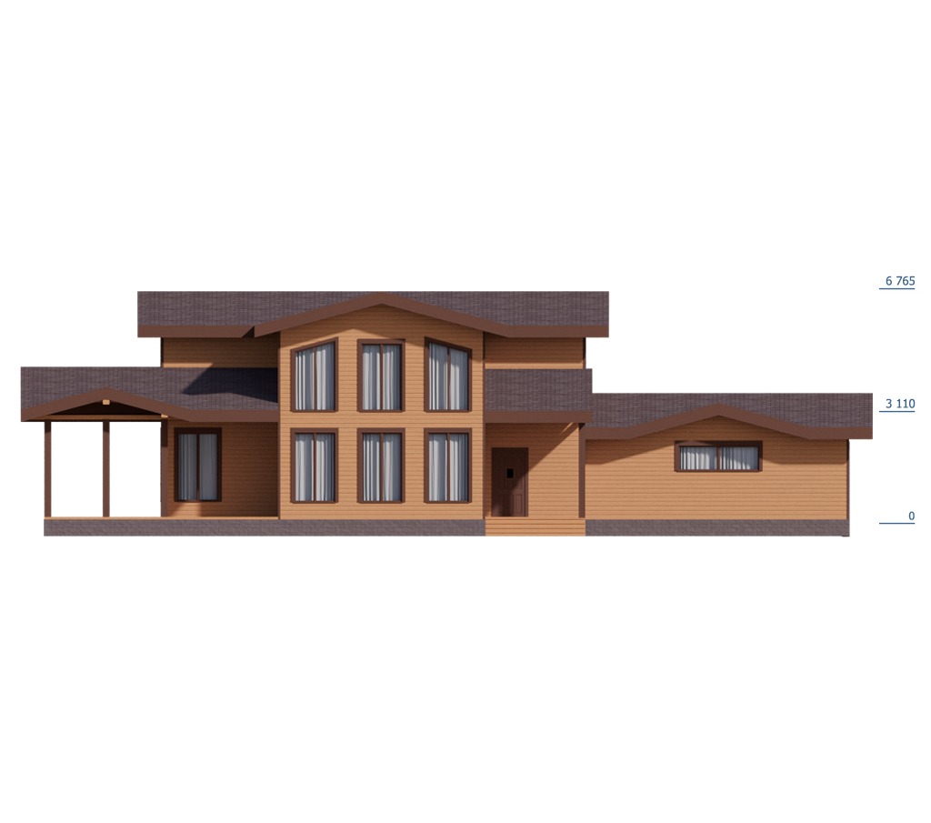 «Одинцово» — проект двухэтажного дома с гаражом из каркаса